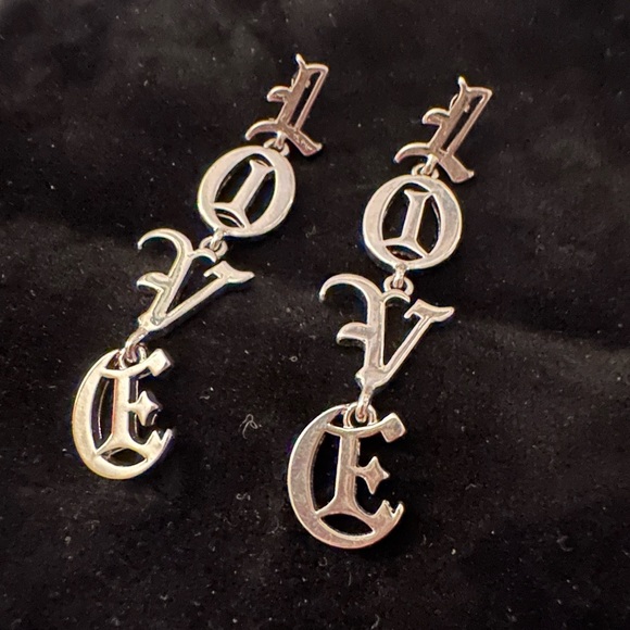 Nordstrom Jewelry - Silver LOVE Dangle Earrings